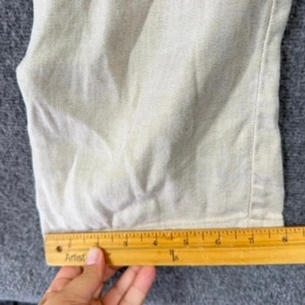 Tommy Bahama Mens Beige Linen Blend Elastic Waist Relaxed Straight Pants Size M